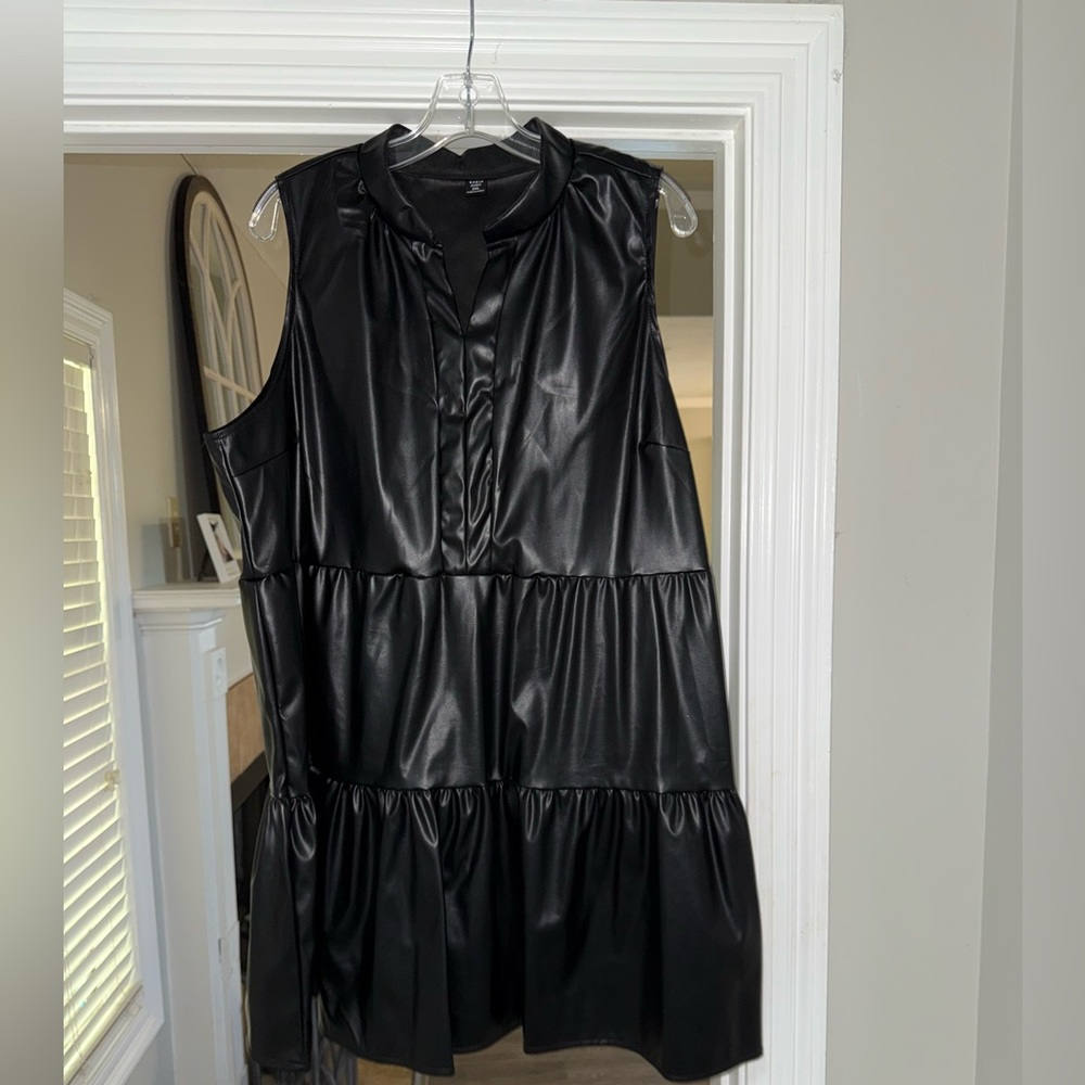 SHEIN Black Tiered Ruffled Sundress